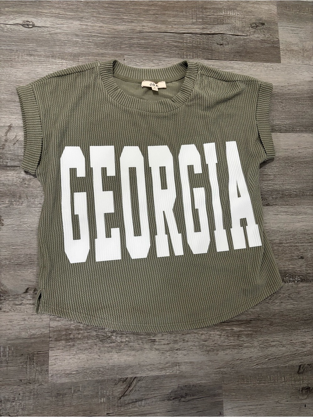 GEORGIA Ribbed Short Sleeve Tee